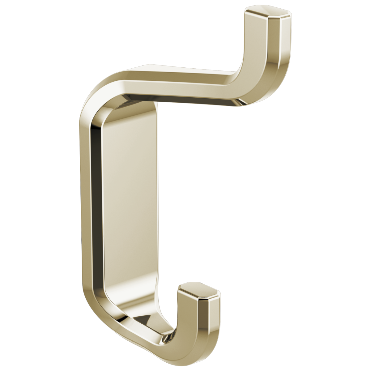 BRIZO Levoir Double Robe Hook — Polished Nickel