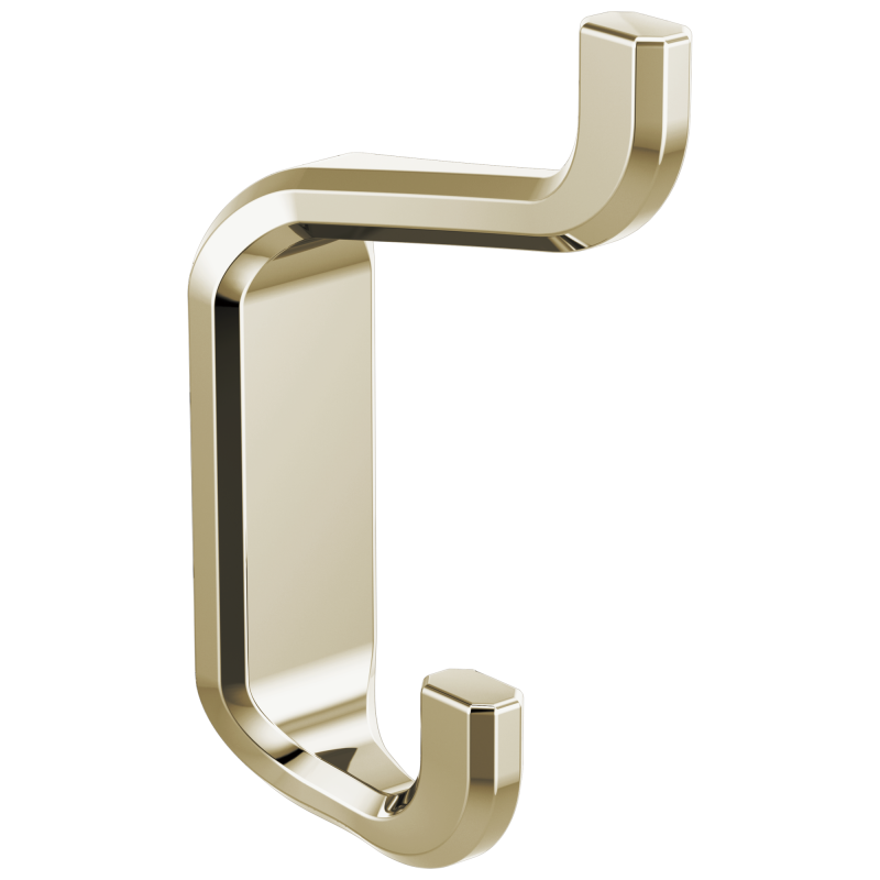 BRIZO Levoir Double Robe Hook — Polished Nickel
