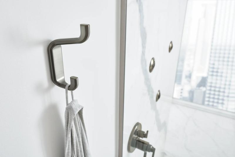 BRIZO Levoir Double Robe Hook — Luxe Steel