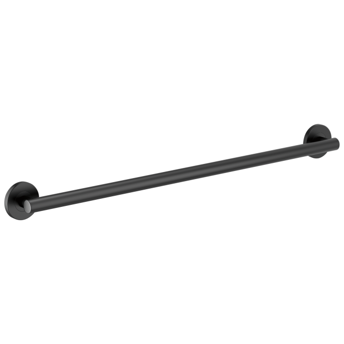 BRIZO 36" Linear Round Grab Bar — Matte Black