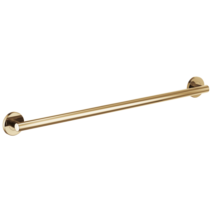 BRIZO 36" Linear Round Grab Bar — Polished Gold