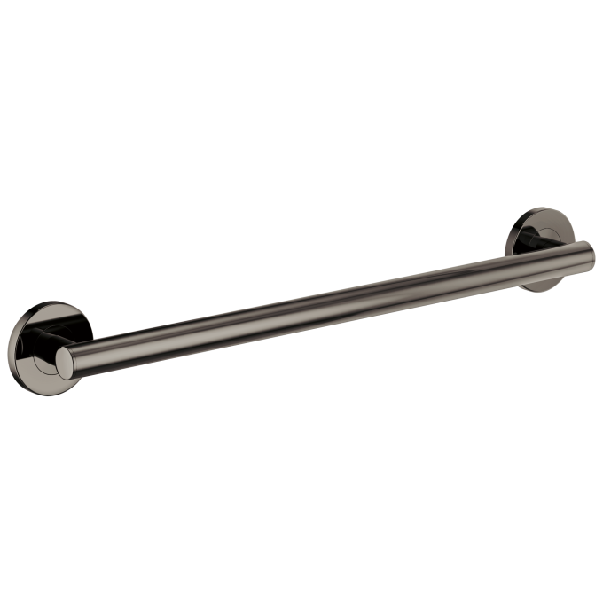 BRIZO 24" Linear Round Grab Bar — Brilliance Black Onyx