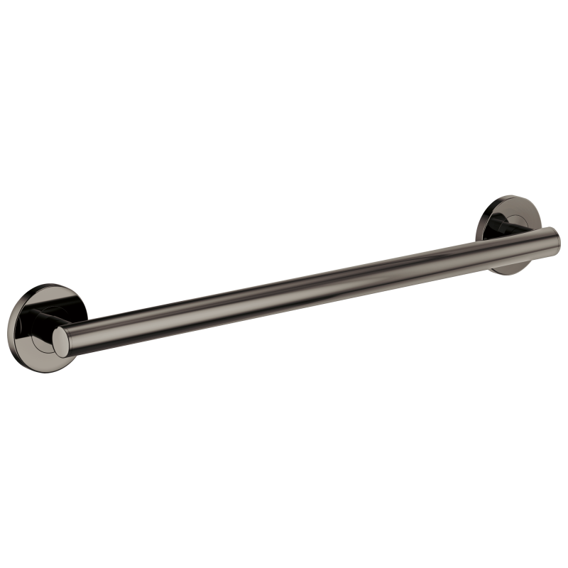 BRIZO 24" Linear Round Grab Bar — Brilliance Black Onyx