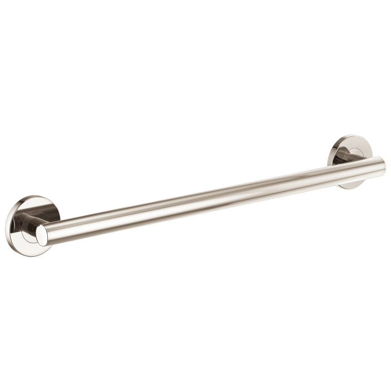 BRIZO 24" Linear Round Grab Bar — Polished Nickel