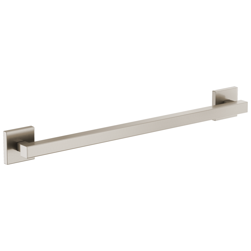 BRIZO 24" Linear Square Grab Bar — Luxe Nickel
