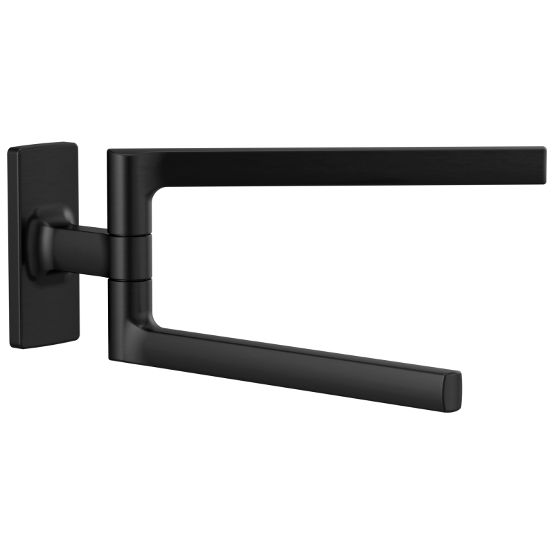 BRIZO Kintsu 8" Mini Pivoting Towel Bar — Matte Black