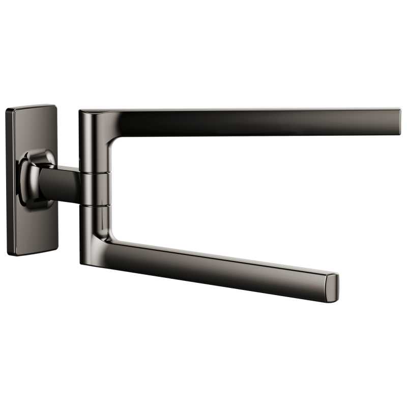 BRIZO Kintsu 8" Pivoting Towel Bar — Brilliance Black Onyx