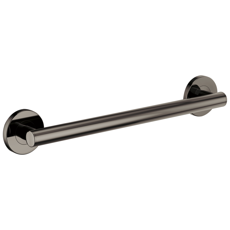 BRIZO 18" Linear Round Grab Bar — Brilliance Black Onyx