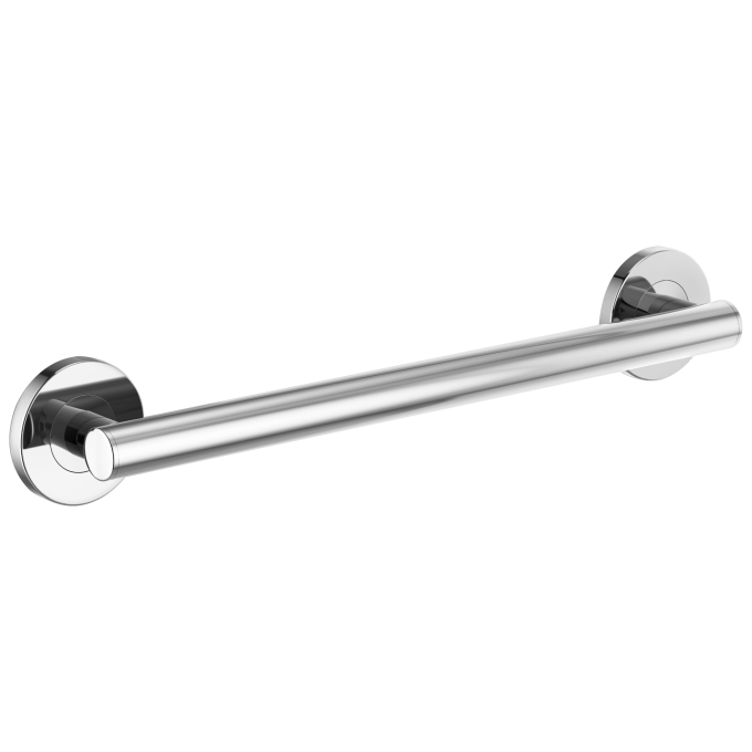 BRIZO 18" Linear Round Grab Bar — Chrome