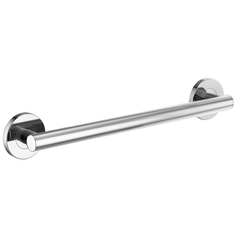 BRIZO 18" Linear Round Grab Bar — Chrome