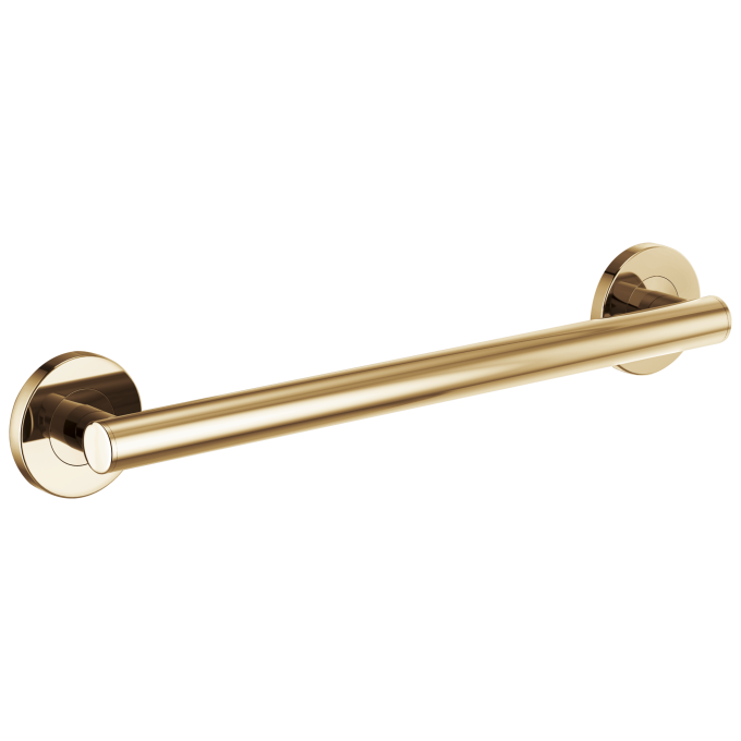 BRIZO 18" Linear Round Grab Bar — Polished Gold