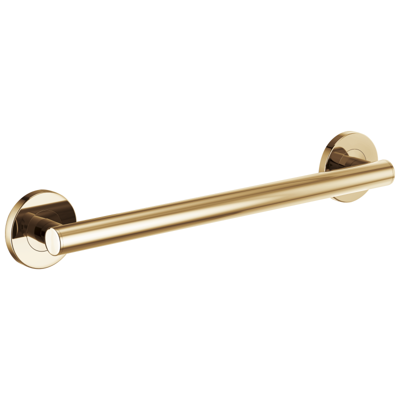 BRIZO 18" Linear Round Grab Bar — Polished Gold