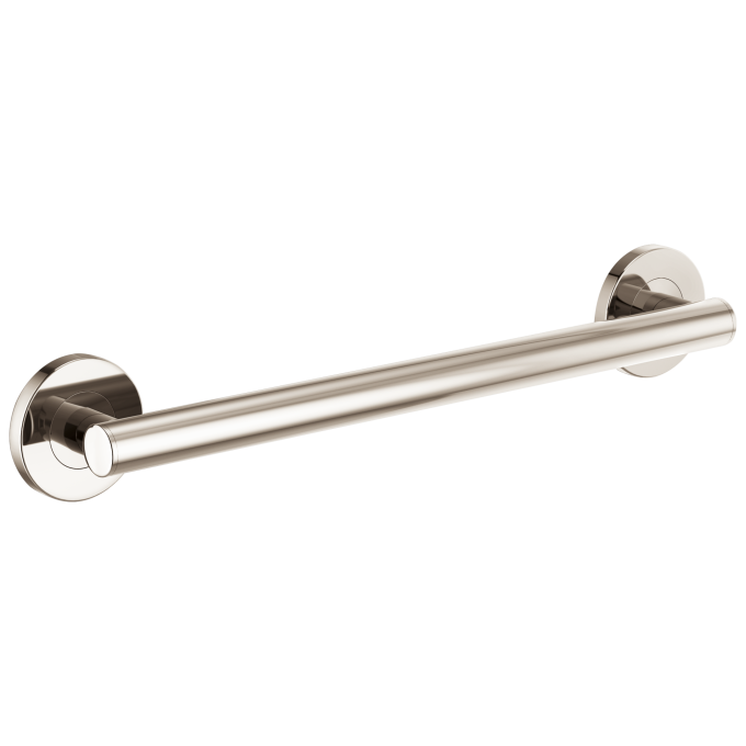 BRIZO 18" Linear Round Grab Bar — Polished Nickel