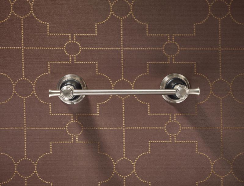 BRIZO Rook 8" Towel Bar — Luxe Nickel  /Matte Black