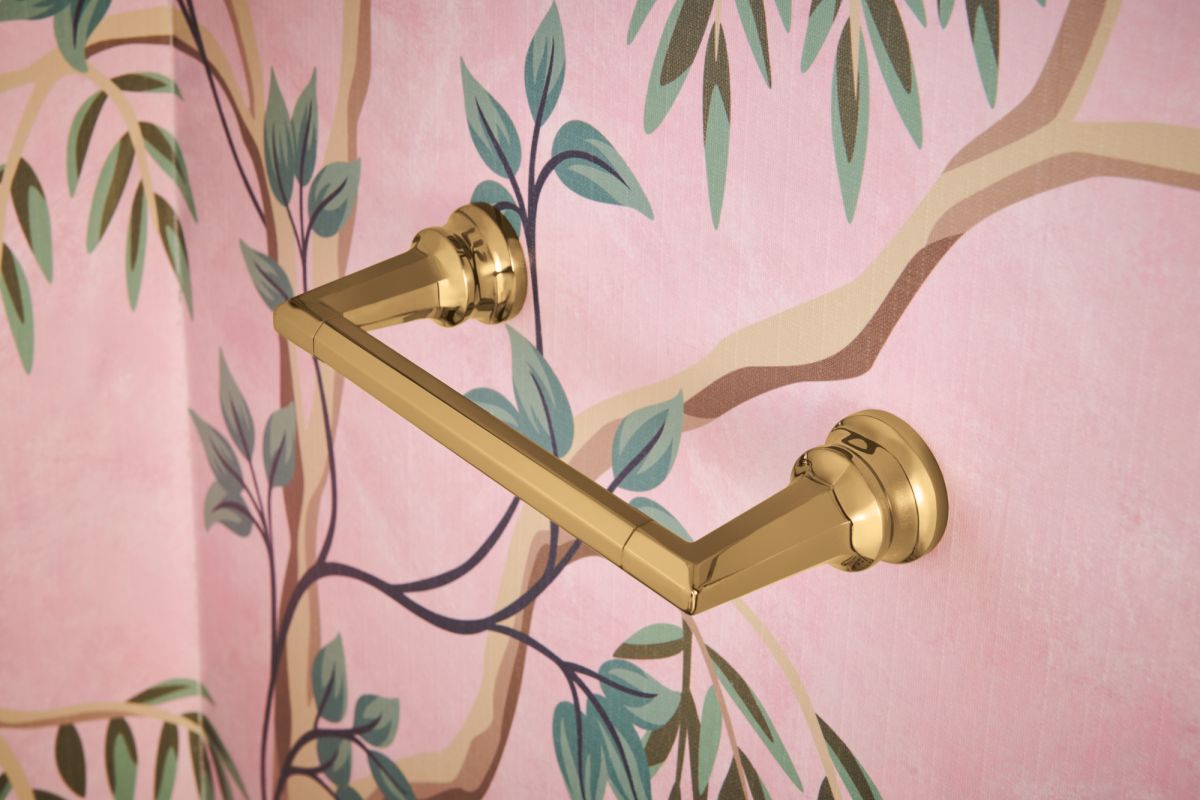 BRIZO Beauclere 8" Towel Bar — Polished Gold