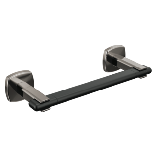 BRIZO Allaria 8" Towel Bar — Brilliance Black Onyx / Matte Black