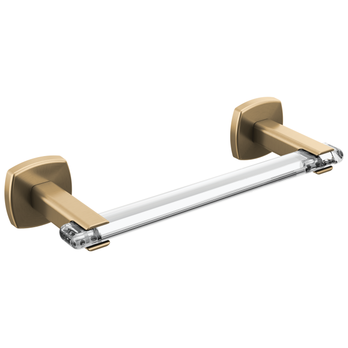 BRIZO Allaria 8" Towel Bar — Luxe Gold / Clear Acrylic