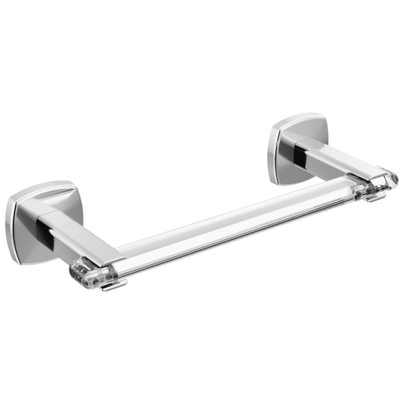 BRIZO Allaria 8" Towel Bar — Polished Chrome / Clear Acrylic