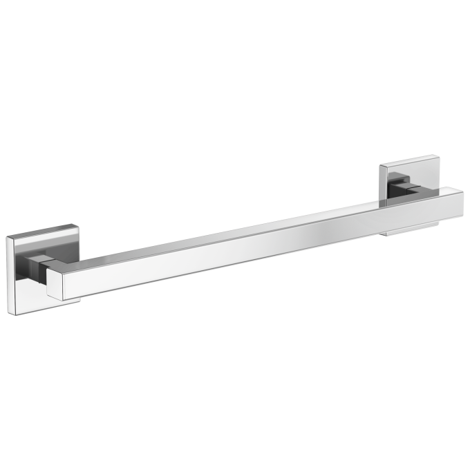 BRIZO 18" Linear Square Grab Bar — Chrome