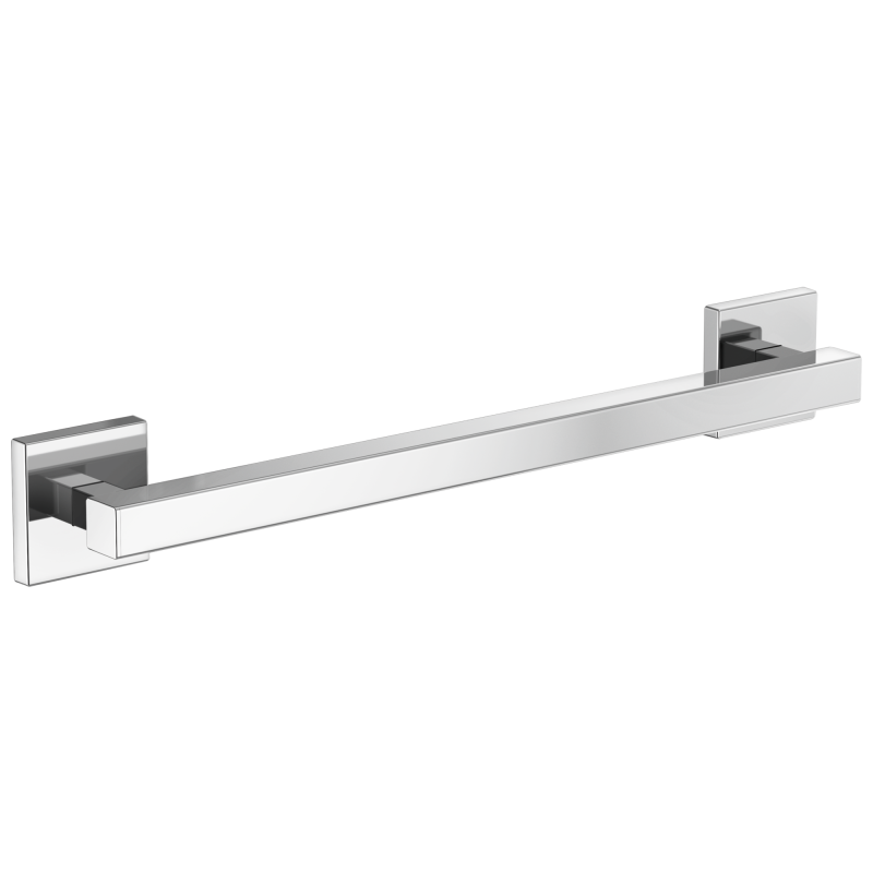 BRIZO 18" Linear Square Grab Bar — Chrome