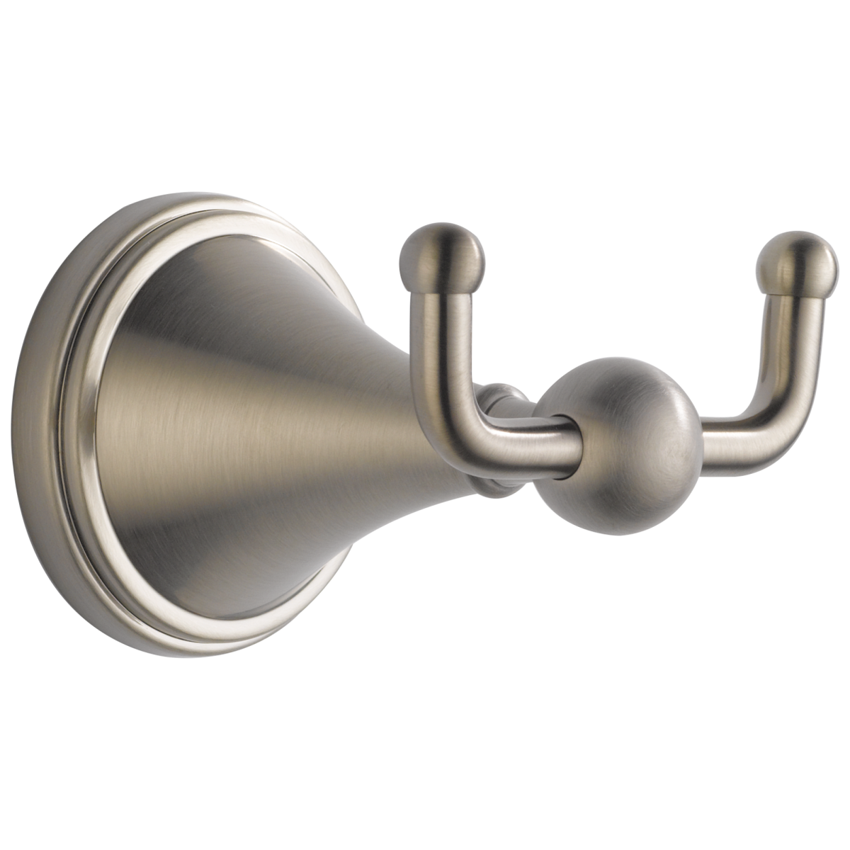 BRIZO Traditional Double Robe Hook — Brushed Nickel