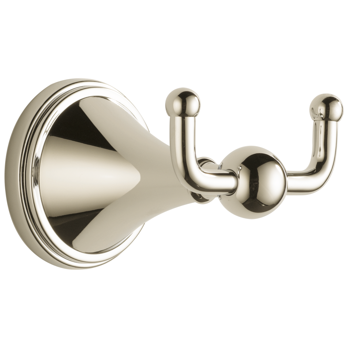 BRIZO Traditional Double Robe Hook — Polished Nickel