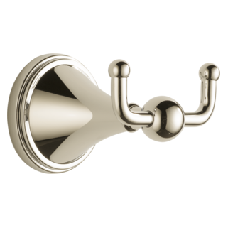 BRIZO Traditional Double Robe Hook — Polished Nickel
