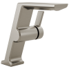 DELTA Pivotal Single Handle Mid-Height Vessel Bathroom Faucet — Lumicoat® Stainless