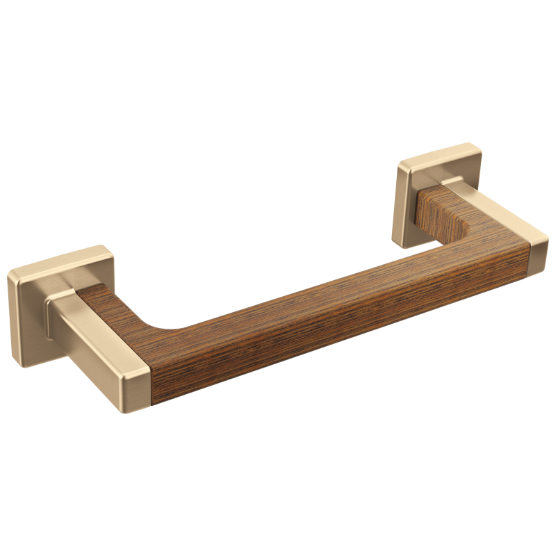BRIZO Frank Lloyd Wright Drawer Pull — Luxe Gold / Wood