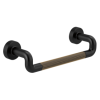 BRIZO Litze Drawer Pull With Knurling — Matte Black/Luxe Gold