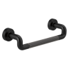 BRIZO Litze Drawer Pull With Knurling — MATTE BLACK/LUXE STEEL