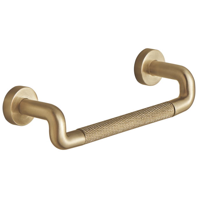BRIZO Litze Drawer Pull With Knurling — Luxe Gold