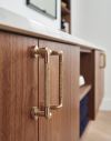 BRIZO Litze Drawer Pull With Knurling — Luxe Gold