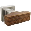 BRIZO Frank Lloyd Wright Drawer Knob — Luxe Nickel / Teak Wood