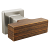 BRIZO Frank Lloyd Wright Drawer Knob — Luxe Nickel / Teak Wood