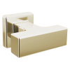 BRIZO Frank Lloyd Wright Drawer Knob — Polished Nickel / Wood