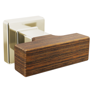 BRIZO Frank Lloyd Wright Drawer Knob — Polished Nickel Wood