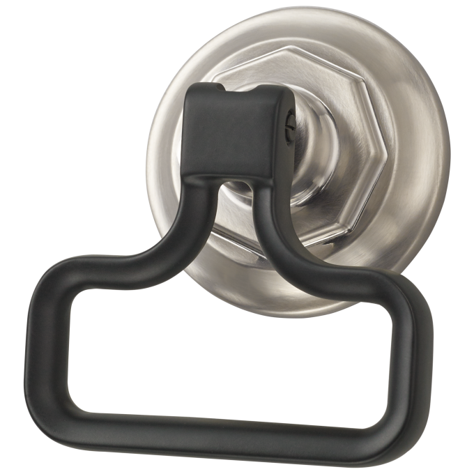 BRIZO Rook Drawer Knob — Luxe Nickel  /Matte Black