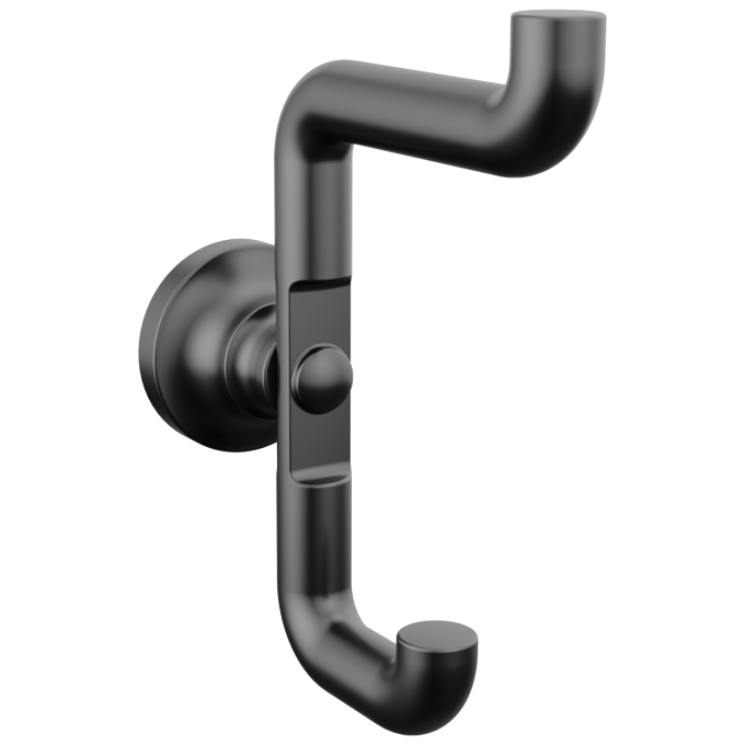 DELTA Saylor Double Robe Hook — Matte Black