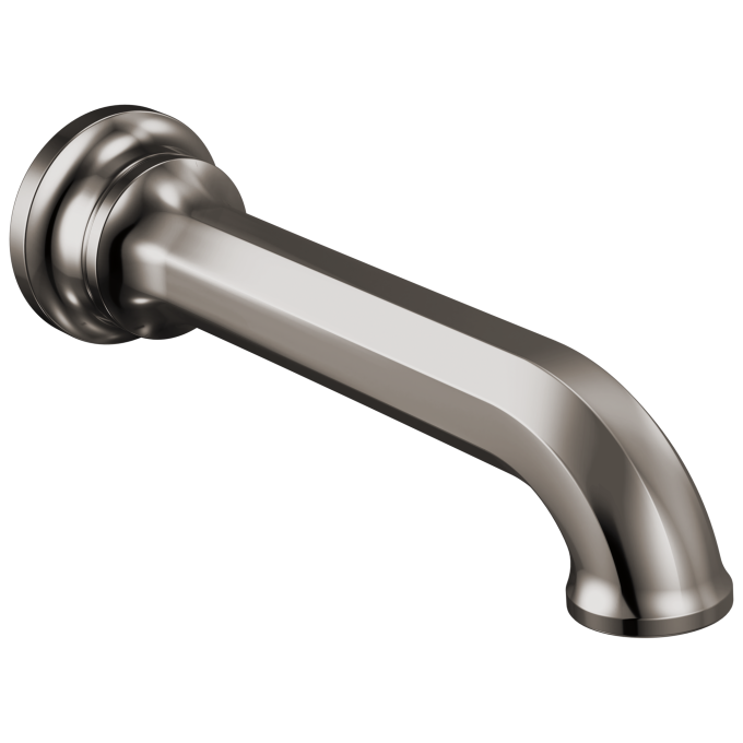 BRIZO Beauclere Non-Diverter Tub Spout — Brilliance Black Onyx