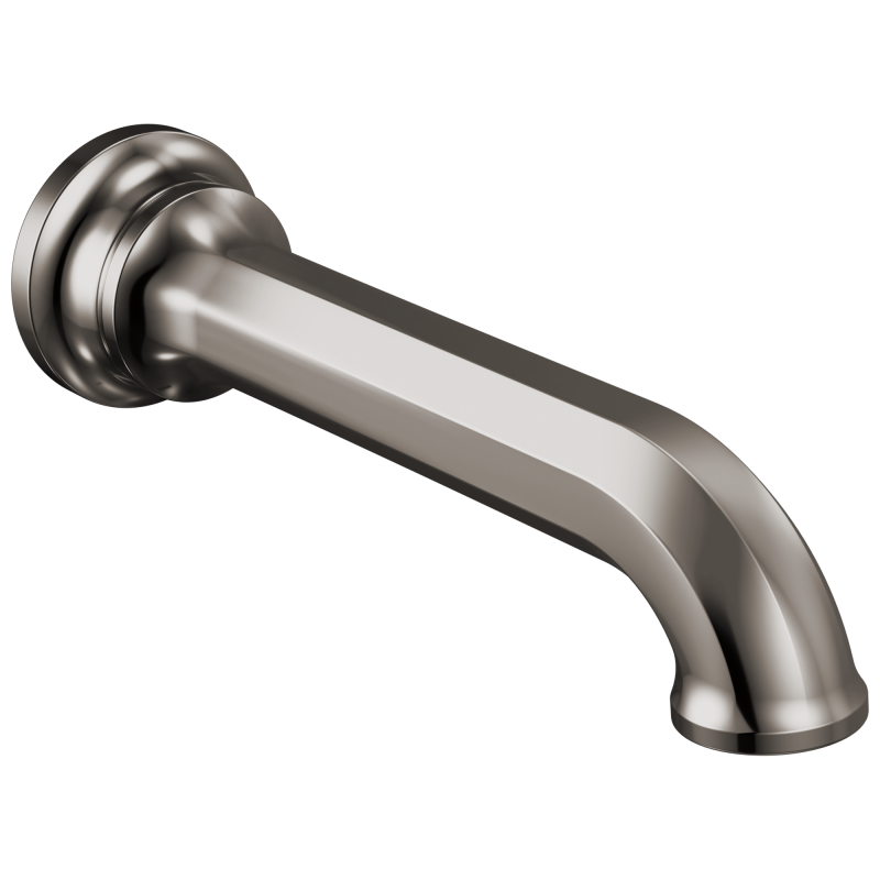 BRIZO Beauclere Non-Diverter Tub Spout — Brilliance Black Onyx
