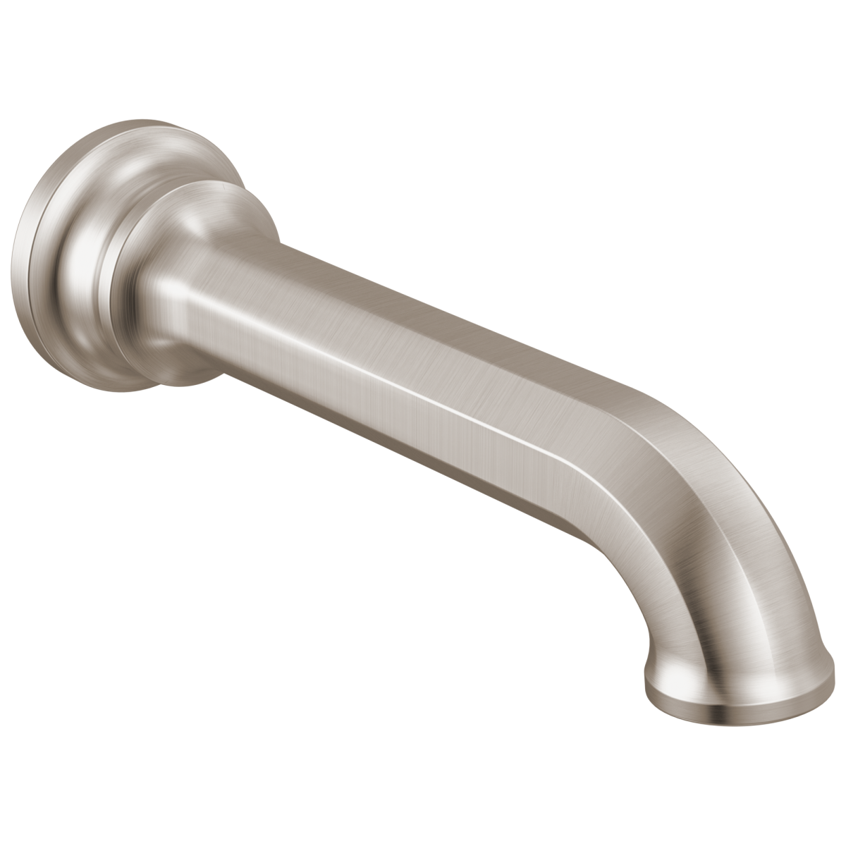 BRIZO Beauclere Non-Diverter Tub Spout — Luxe Nickel
