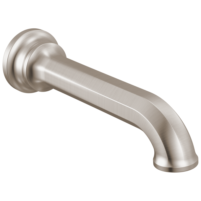 BRIZO Beauclere Non-Diverter Tub Spout — Luxe Nickel