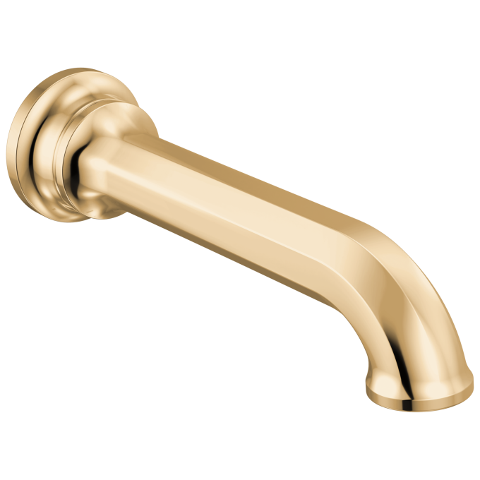 BRIZO Beauclere Non-Diverter Tub Spout — Polished Gold