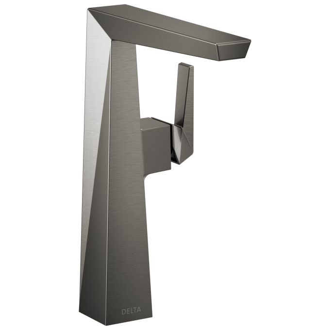 DELTA Trillian Single Handle Vessel Bathroom Faucet — Lumicoat® Black Stainless