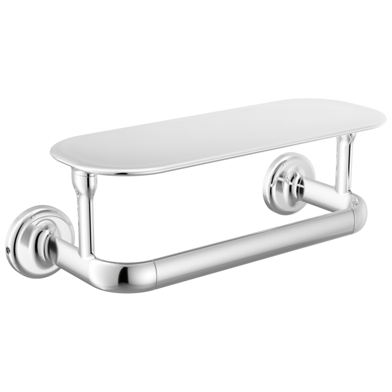 DELTA Bonacci 8" Towel Bar with Shelf — Chrome