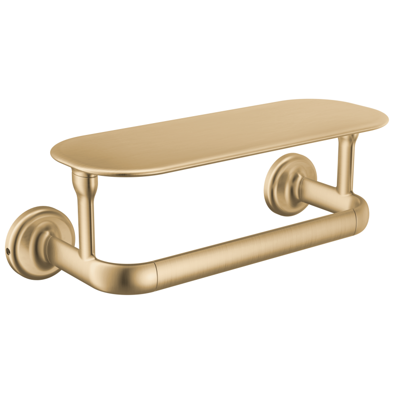 DELTA Bonacci 8" Towel Bar with Shelf — Champagne Bronze