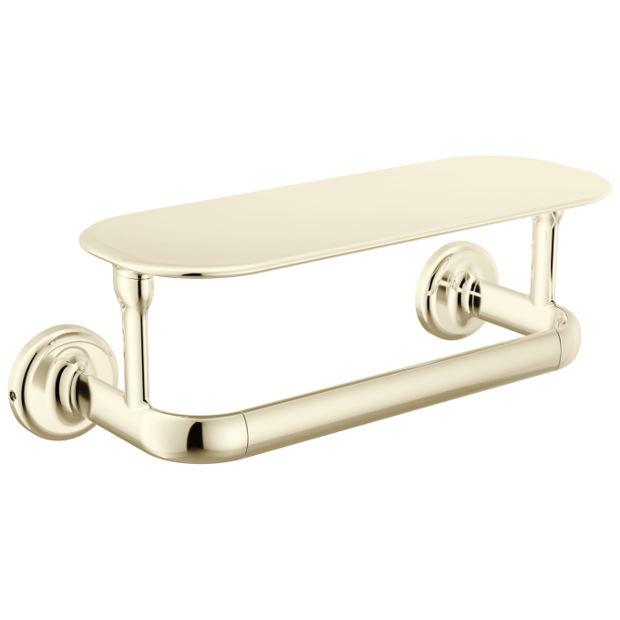 DELTA Bonacci 8" Towel Bar with Shelf — Polished Nickel