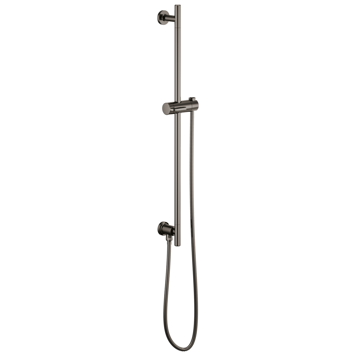 BRIZO Essential Shower Linear Round Slide Bar With Hose — Brilliance Black Onyx