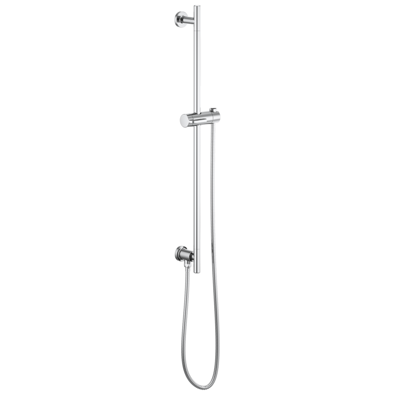 BRIZO Essential Shower Linear Round Slide Bar With Hose — Chrome